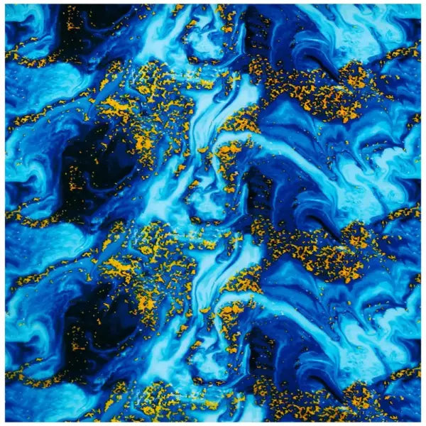 Blue/Gold Marble Hydro Dipped Keycaps - 60/65/75/80/96/100 - All Keyboard Layouts