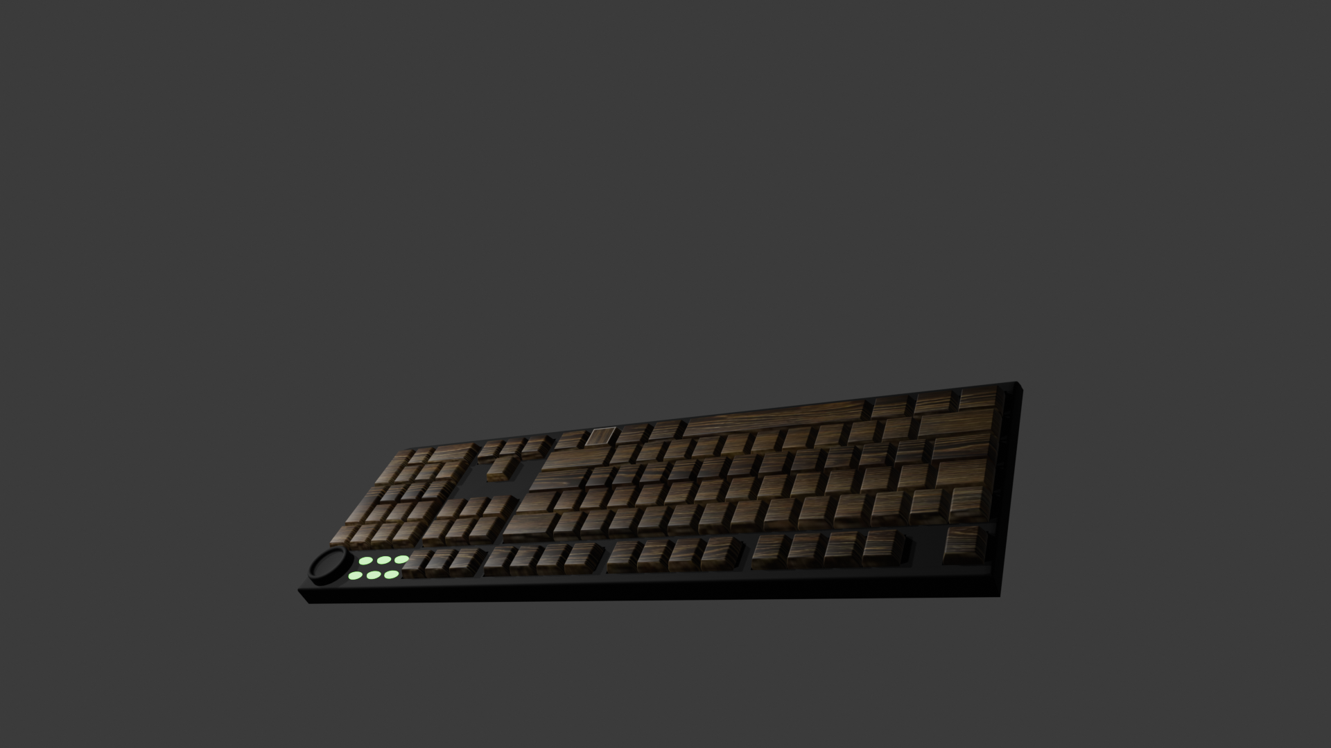 Charred Oak Wood Hydro Dipped PBT Keycaps - 60/65/75/80/96/100 - All Keyboard Layouts