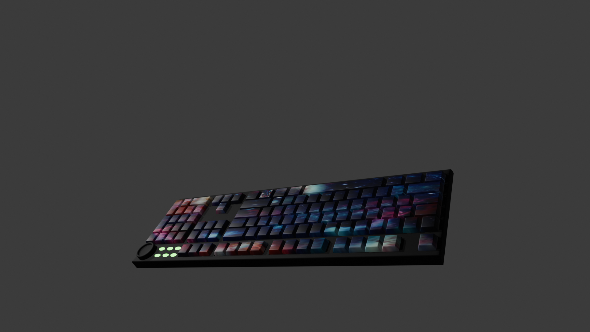 Cosmic Nebula Hydro Dipped PBT Keycaps - 60/65/75/80/96/100 - All Keyboard Layouts