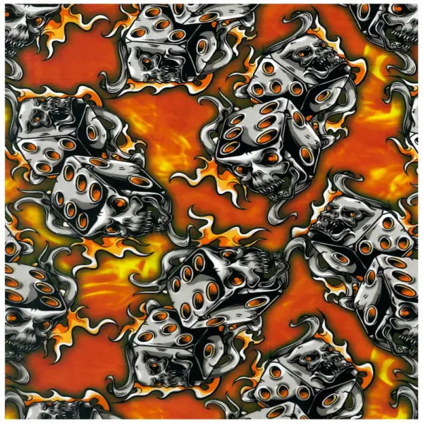 Flaming Dice Hydro Dipped Keycaps - 60/65/75/80/96/100 - All Keyboard Layouts