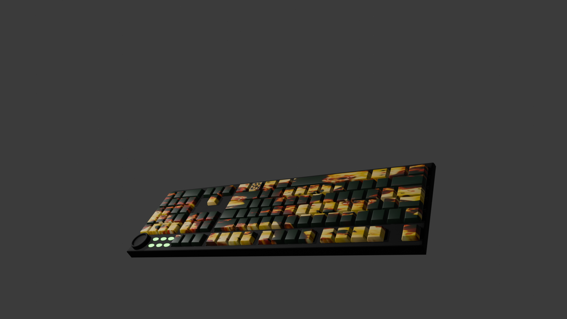 Flaming Cards Hydro Dipped PBT Keycaps - 60/65/75/80/96/100 - All Keyboard Layouts