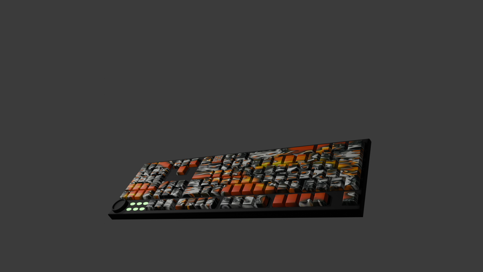 Flaming Dice Hydro Dipped PBT Keycaps - 60/65/75/80/96/100 - All Keyboard Layouts