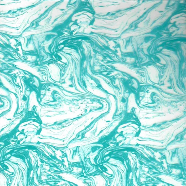 Teal/White Marble Hydro Dipped Keycaps - 60/65/75/80/96/100 - All Keyboard Layouts